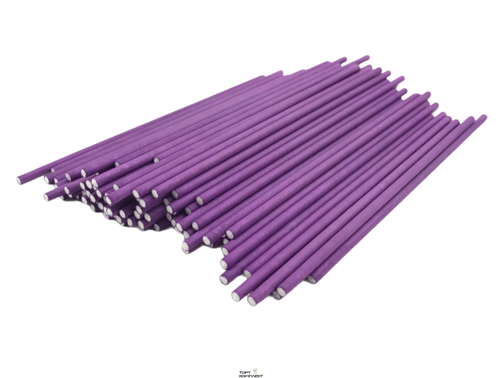 Палочки для кейк-попсов бумажные 50 шт Фиолетовые