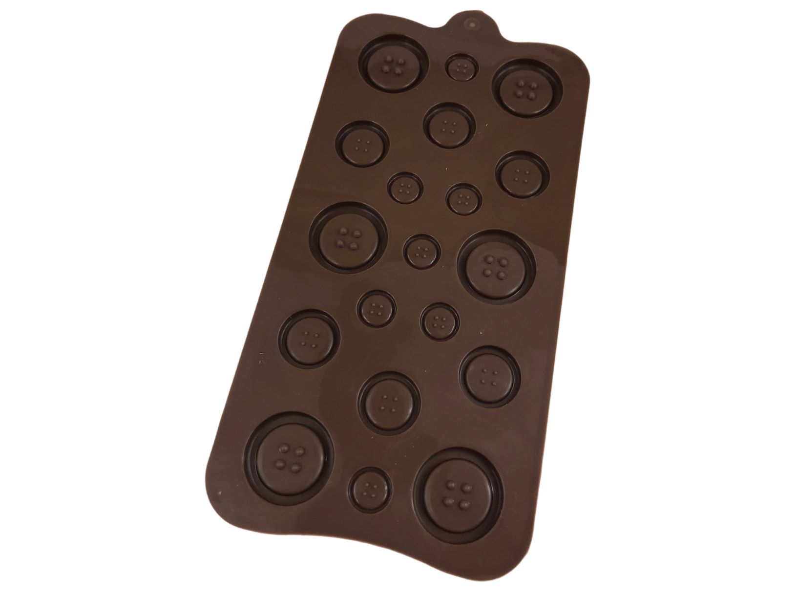 Форма для льда и шоколада 19 ячеек 20,5х10 см (d=2,7/2/1,3 см) "Пуговки" 