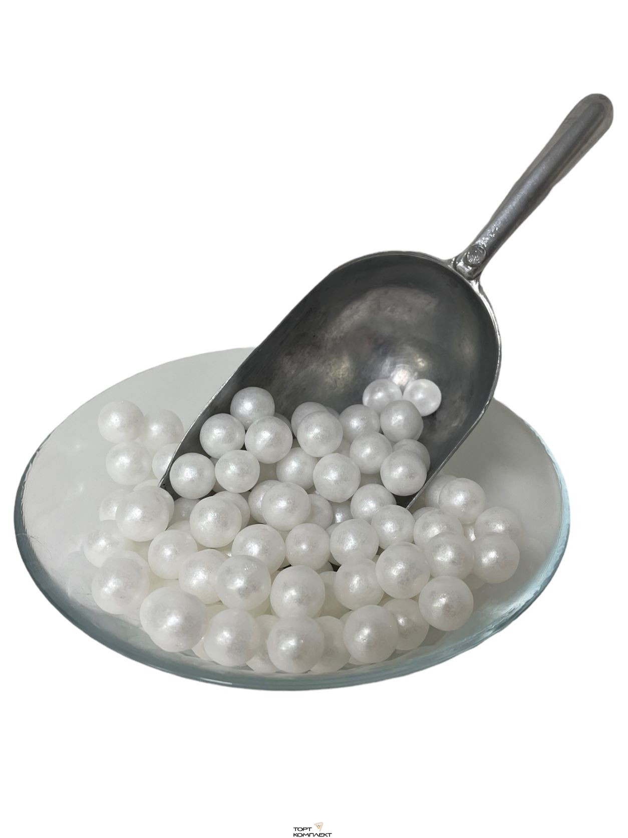 Посыпка кондитерская "Шарики 12мм" белые 50 гр