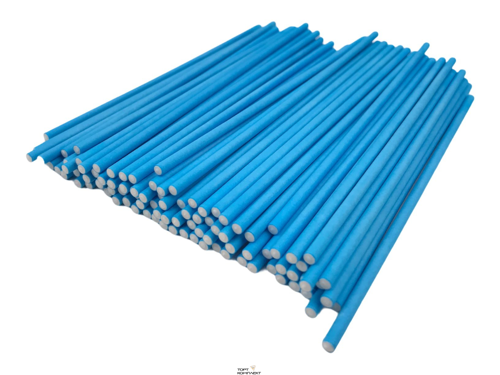 Палочки для кейк-попсов бумажные 10шт Голубые