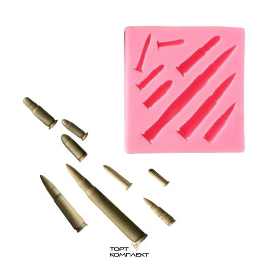 Молд 7,5x7,5х1 см "Гильзы"