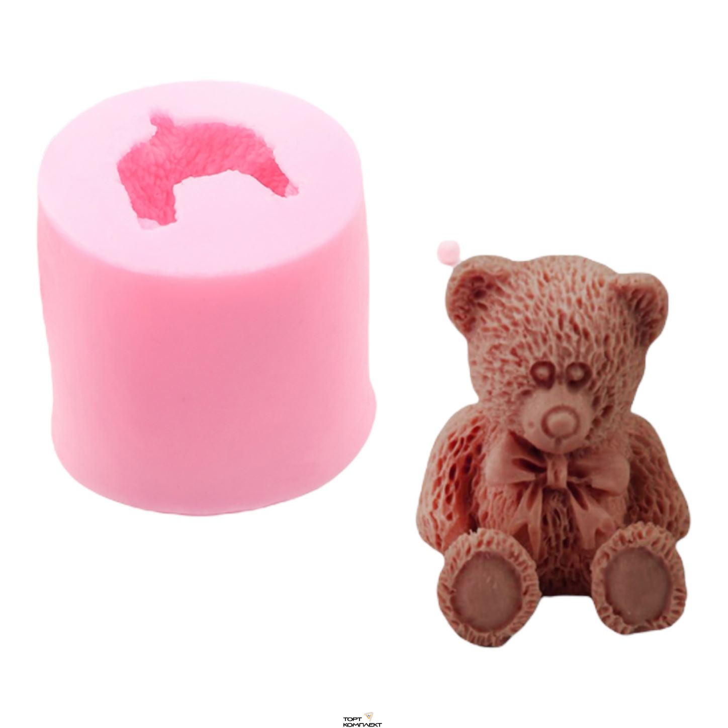 Силиконовая форма молд "Мишутка" 6х6х5,5см