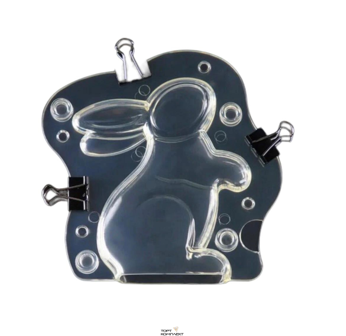 Форма пластиковая 3д  "Кролик" 11,5x9 см