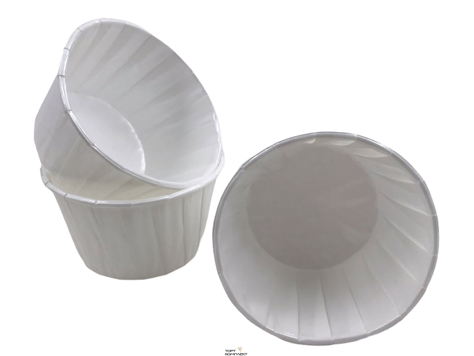 Капсула жиростойкая для капкейка 100 шт 50х40 Белая