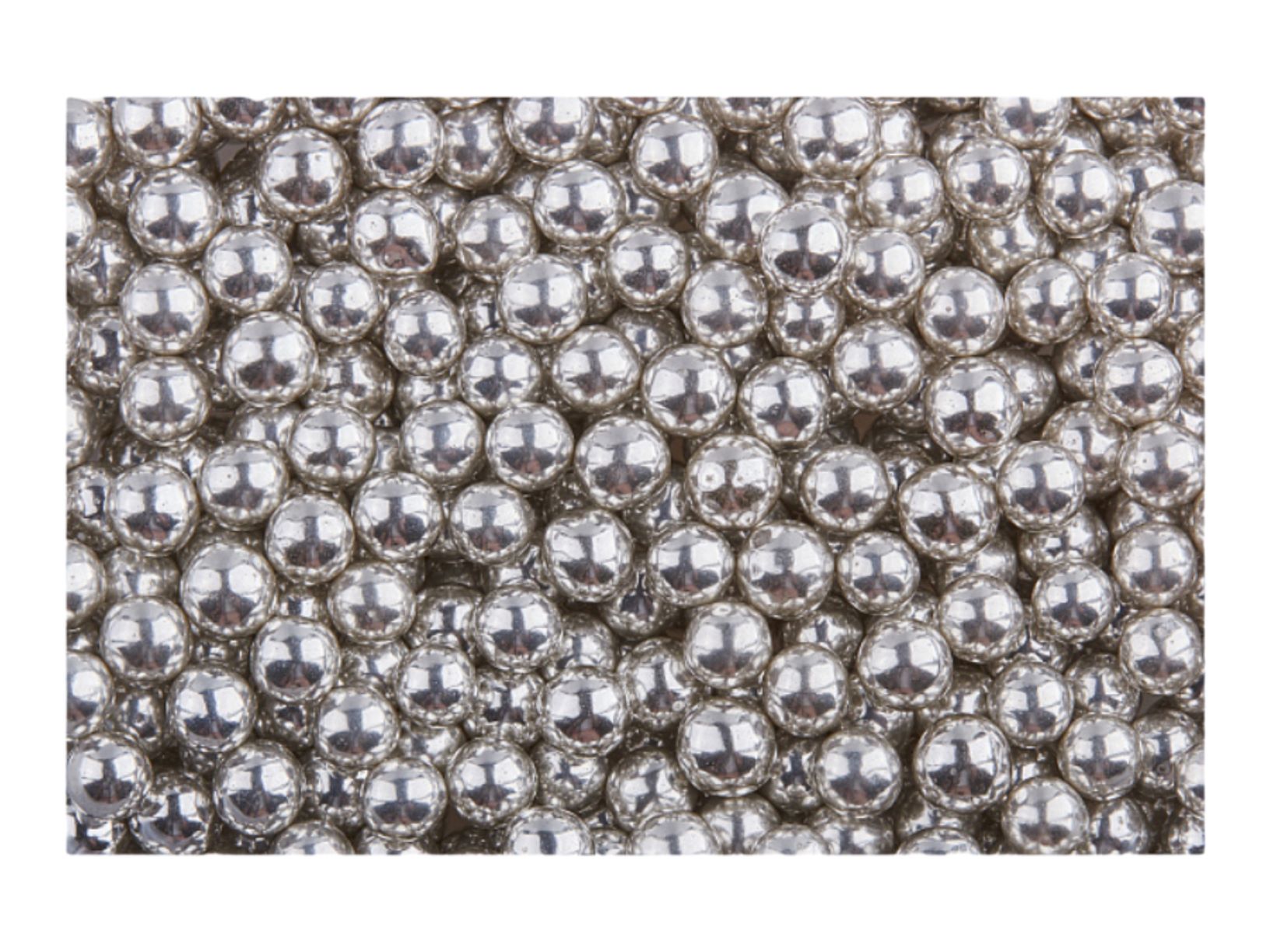 Посыпка кондитерская "Шарики 6 мм" серебро 50 гр 