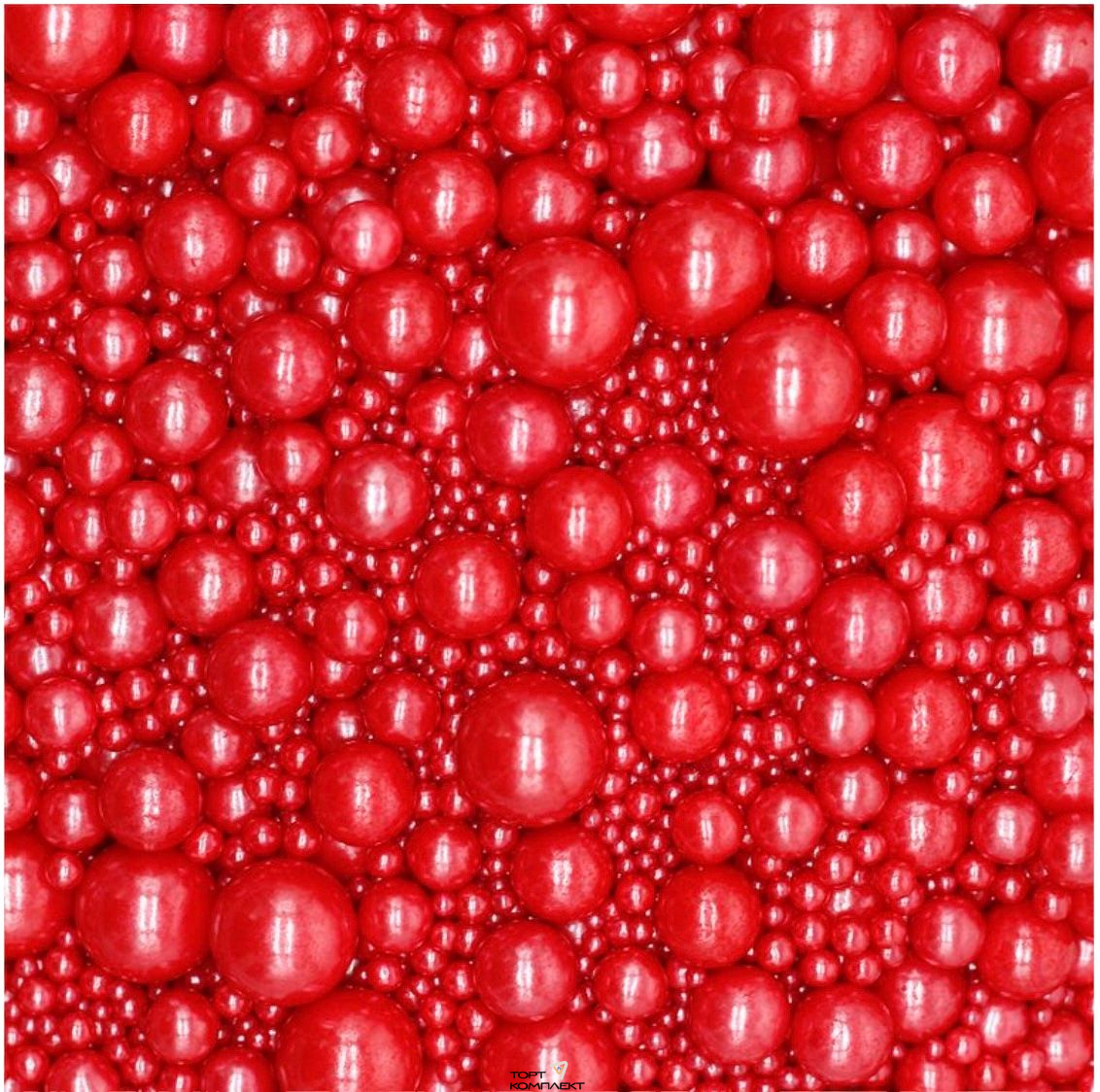 Посыпка  "Жемчуг красный микс "  50гр	