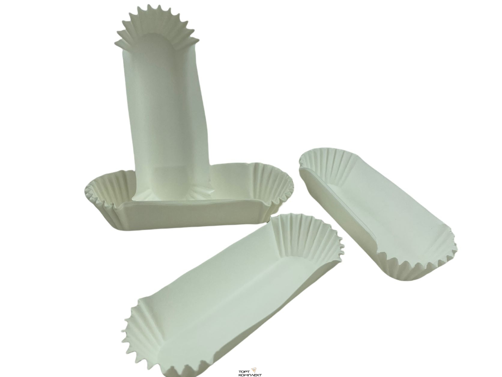 Капсулы для эклеров бумажные 78*28 h2,5 1000шт Белые