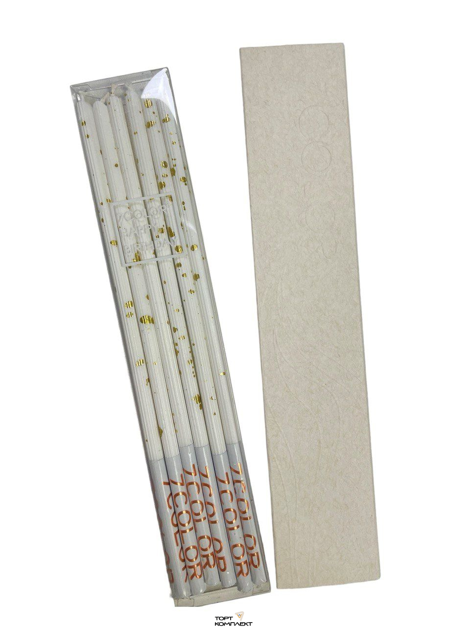 Свечи "Белое Золото" 6 шт, 16 см