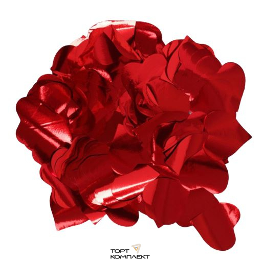 Наполнитель Конфетти красные сердца 10гр