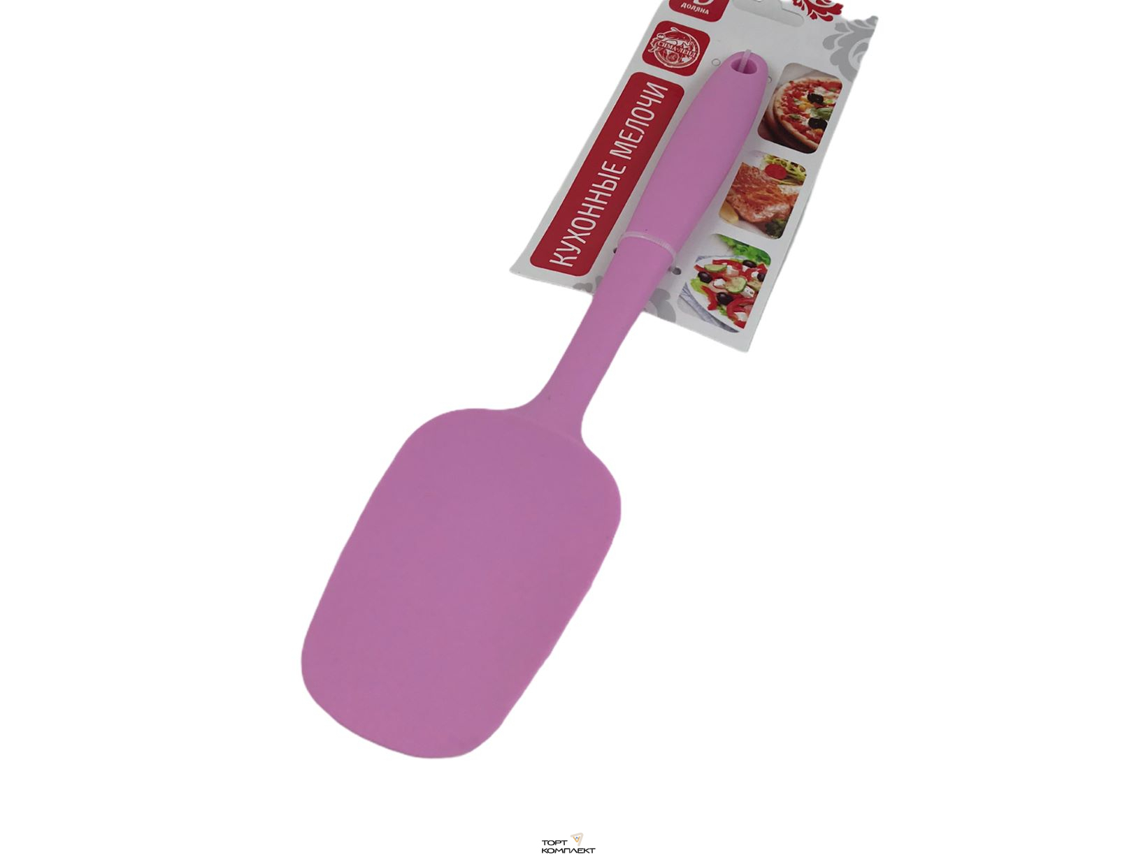 Лопатка-ложка силиконовая 27х6x1,7 см, 
