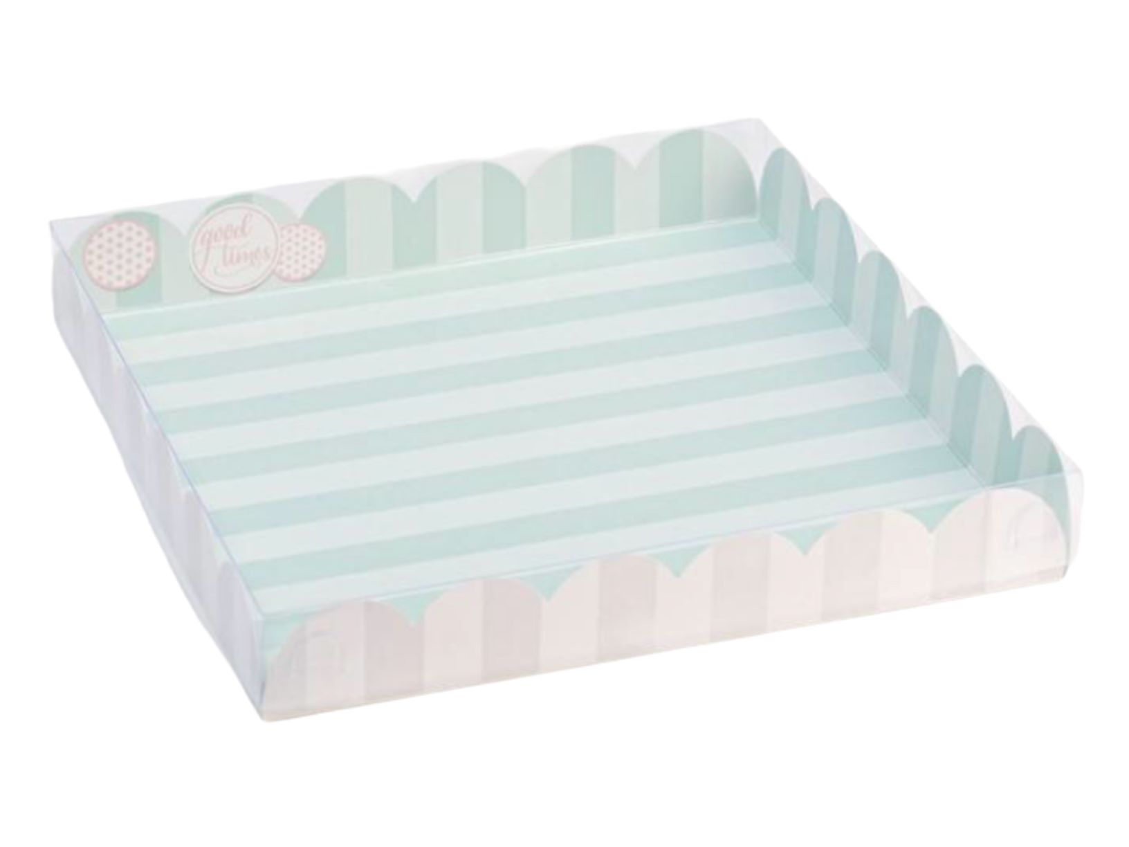 Коробка для кондитерских изделий с PVC крышкой «Доброе утро!», 21 х 21 х 3 см 