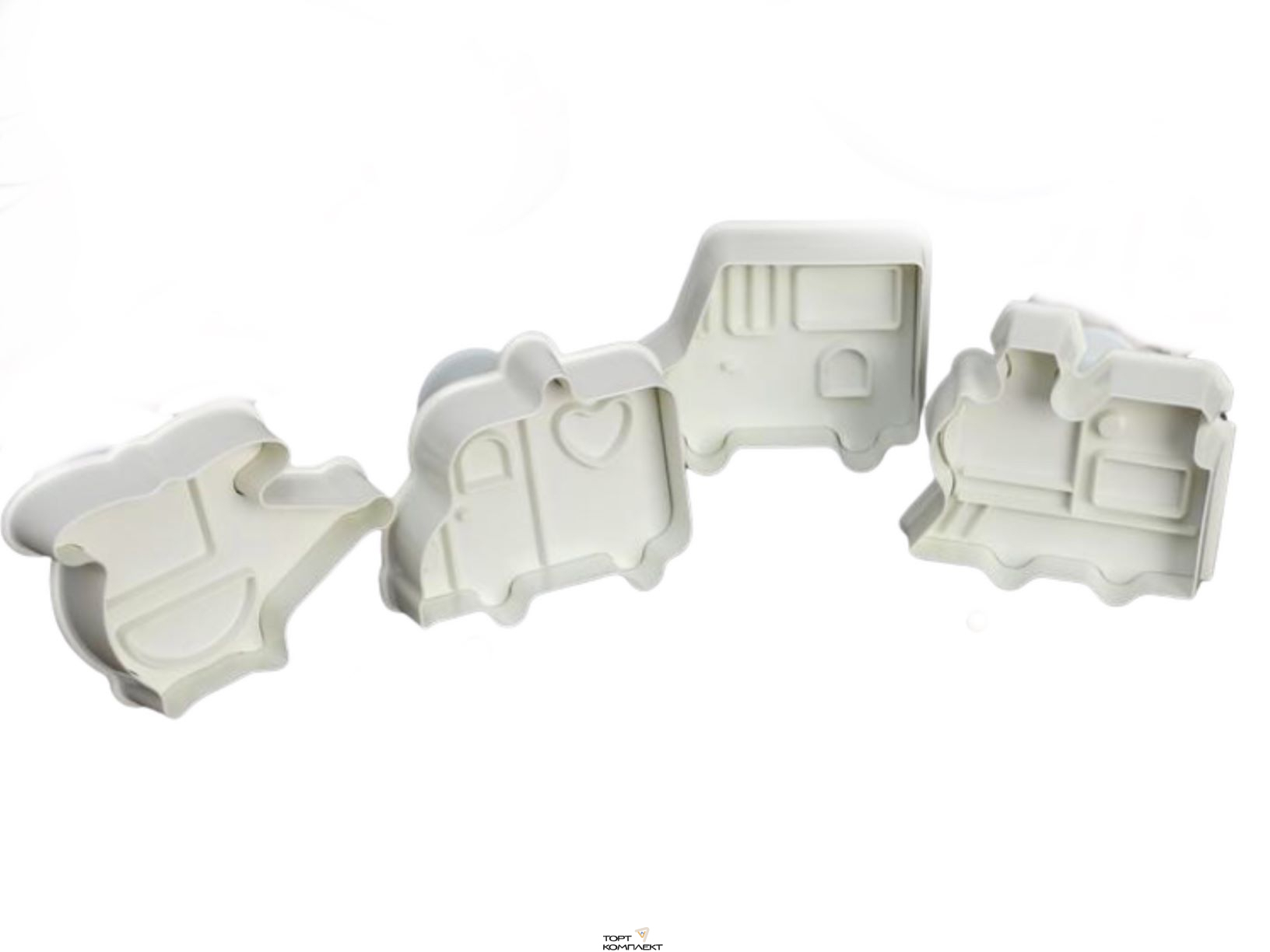 Набор плунжеров кондитерских 4 шт 5х6 см "Машинки"