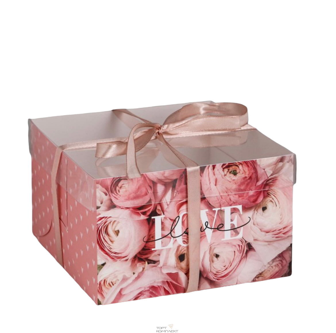 Купить Коробка для 4 капкейков «Love», 16 × 16 × 10 см 