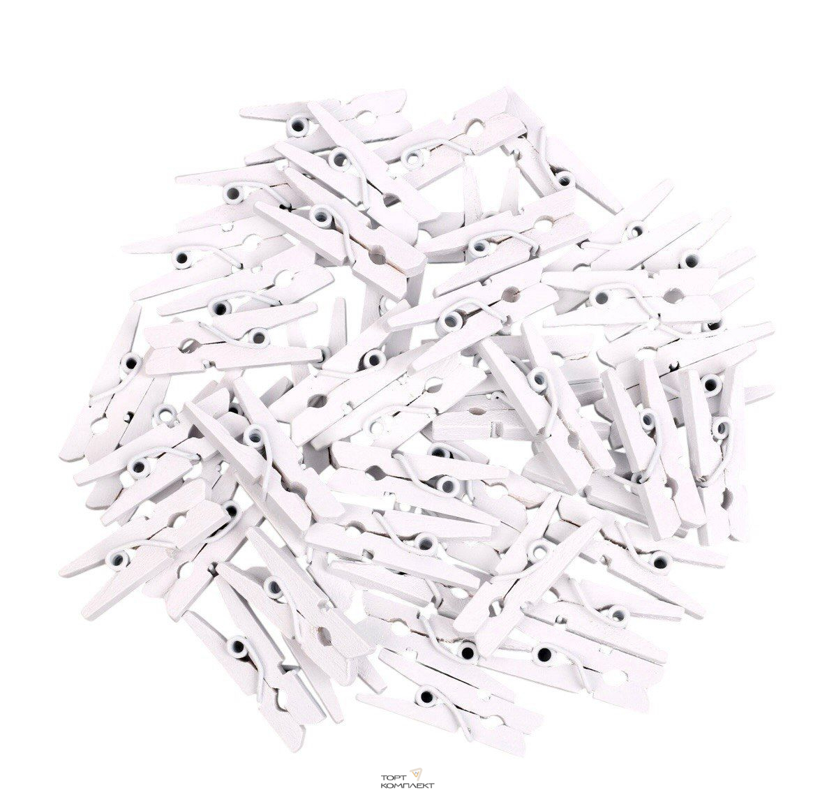 Прищепки мини Белые 2,5см 50шт 