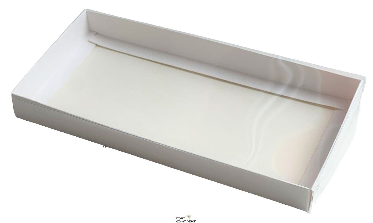 Коробка для шоколада 180*90*17мм, с пр.крышкой ,белая 