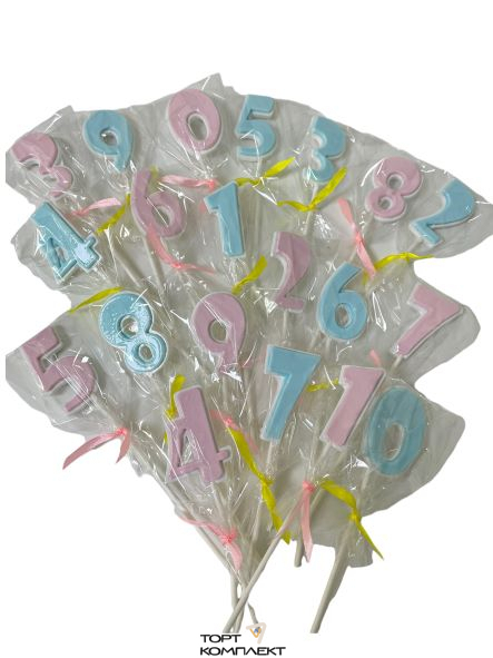 Топпер цифра карамельная h6см