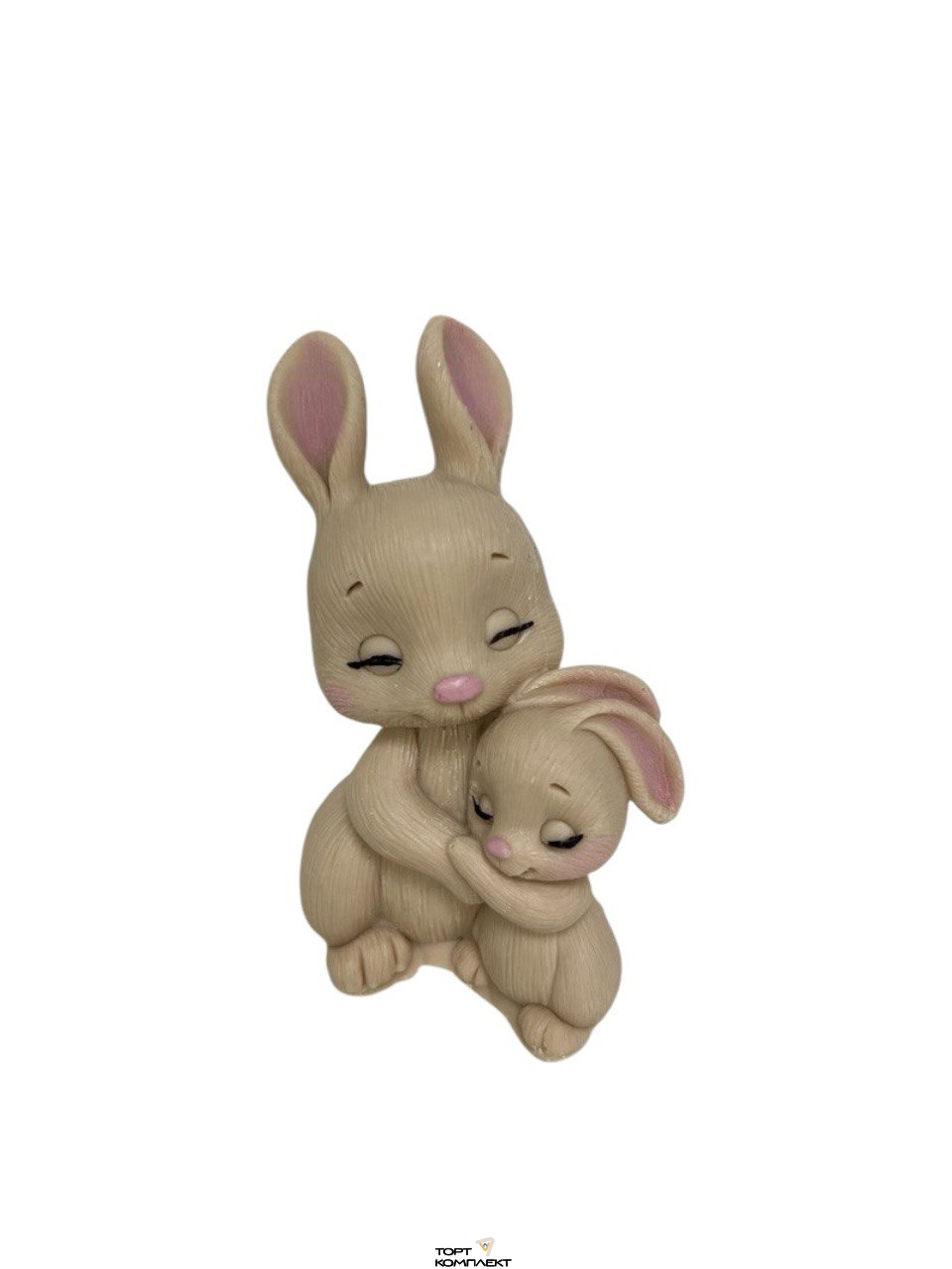 Фигурка "Зайка с малышом" шок.глазурь 70гр