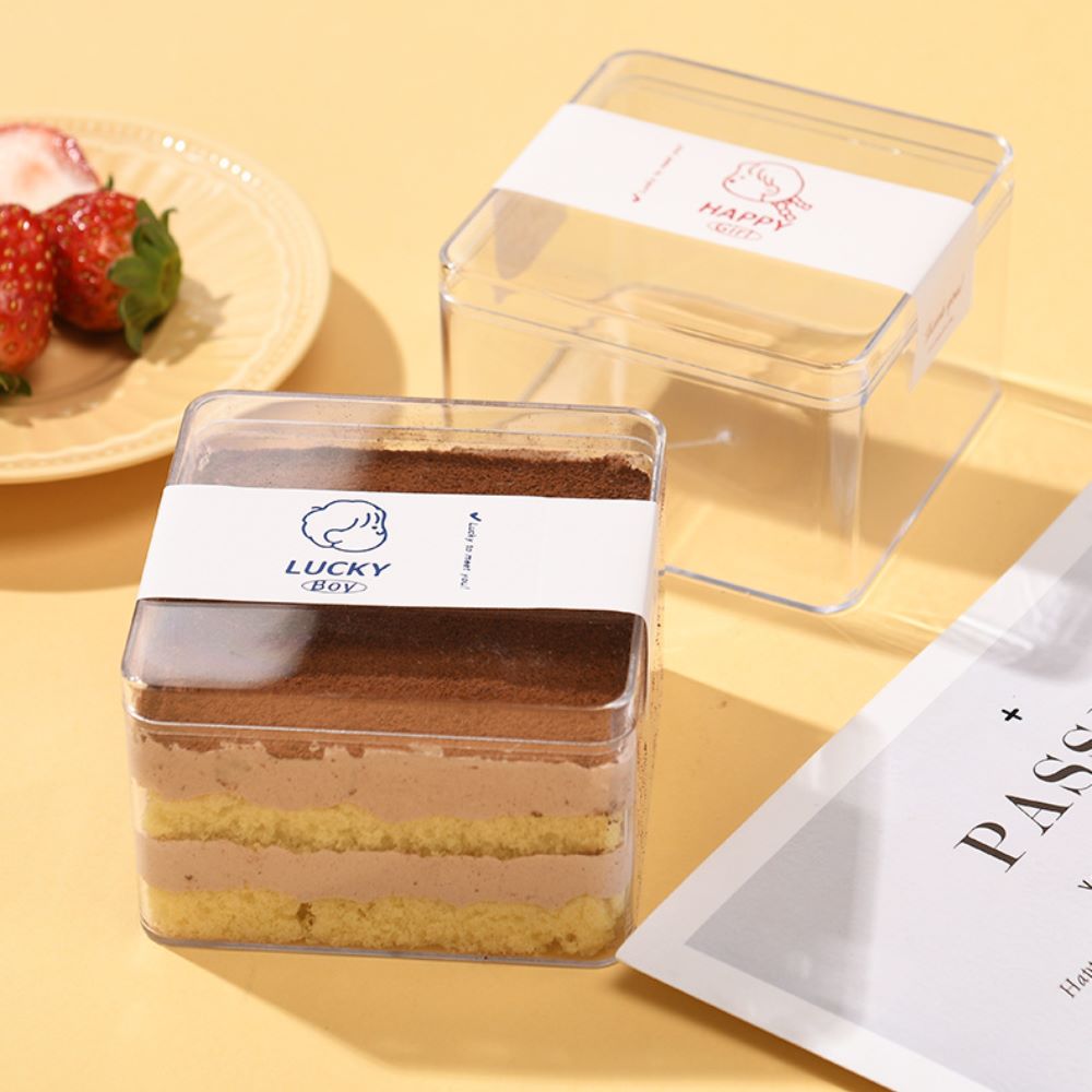 Банка для десерта "Кейк Бокс", квадратная 280 мл