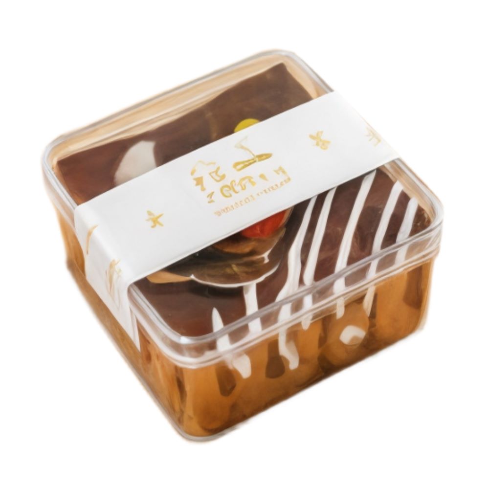 Банка для десерта "Кейк Бокс", квадратная 280 мл