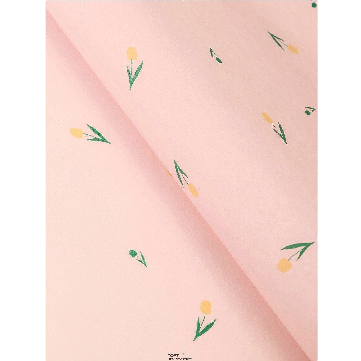 Тишью 50*66 "Розовая Цветы" 5 лист.