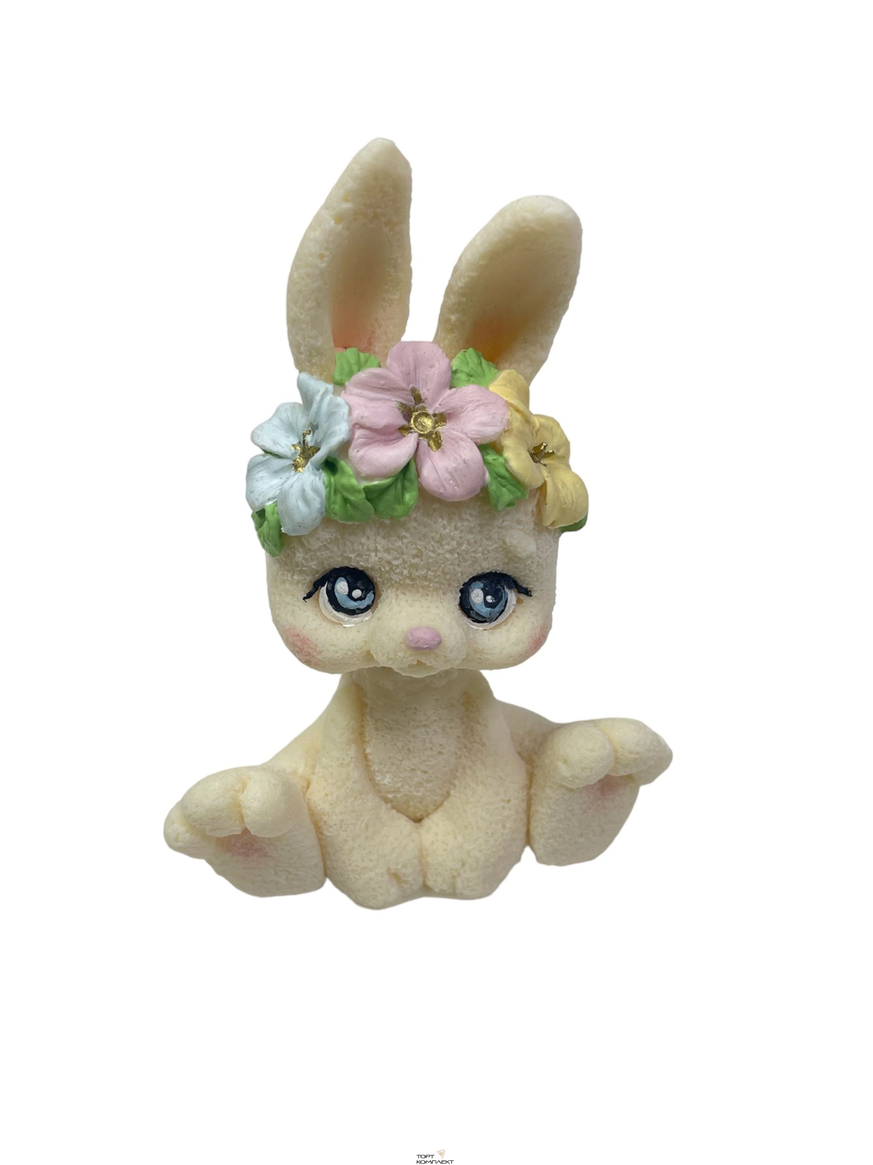 Фигурка "Зайка с веночком" шоколадная глазурь 90гр