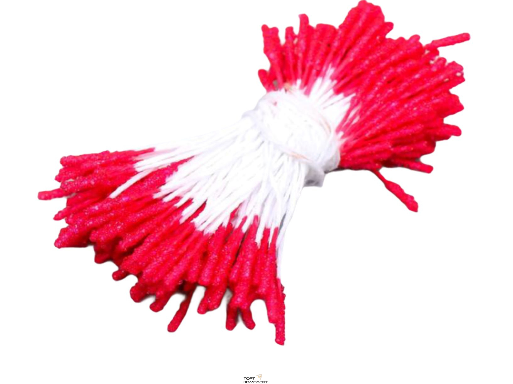 Тычинки для цветов "Пушистые красные"  6 см (170 шт)