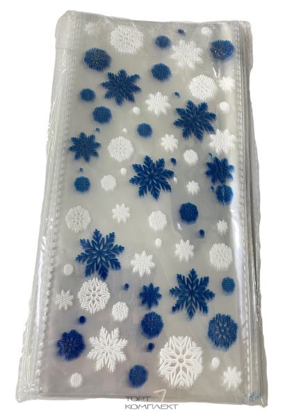 Пакет подарочный для сладостей «Снежинки», 27 × 13 см 10шт