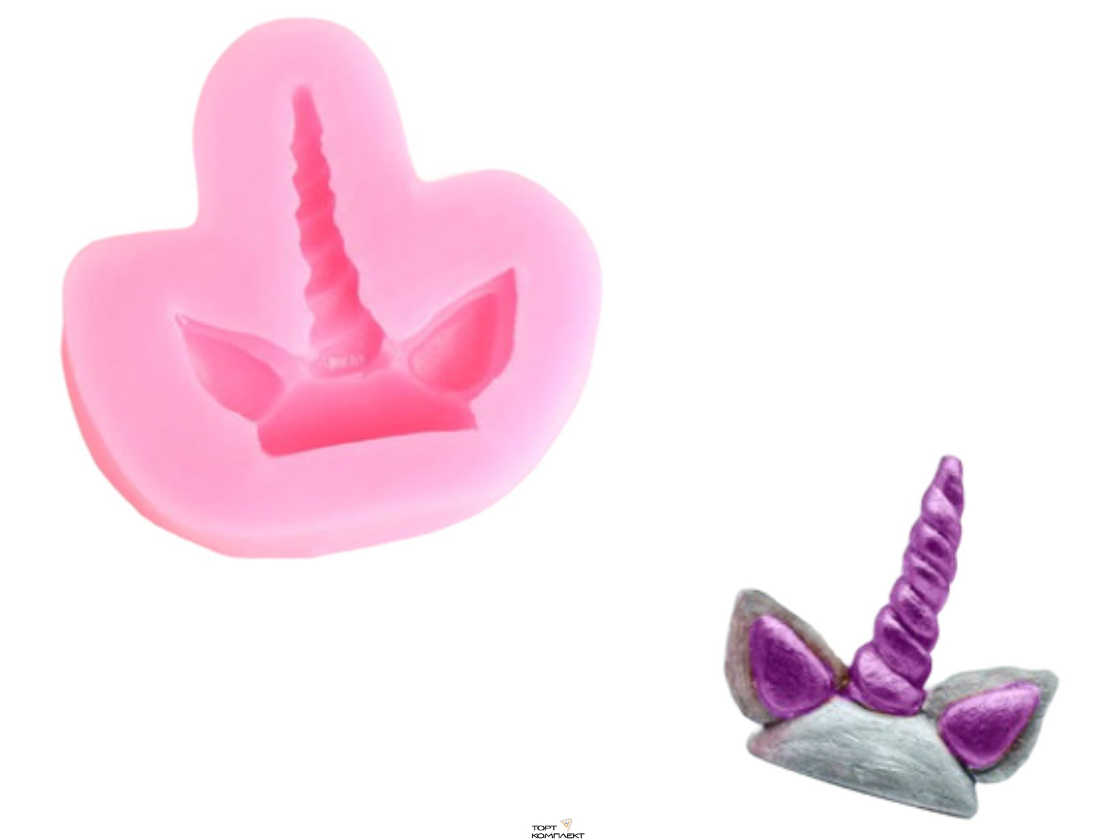 Молд 6,5x6,5x1,5 см "Единорог"