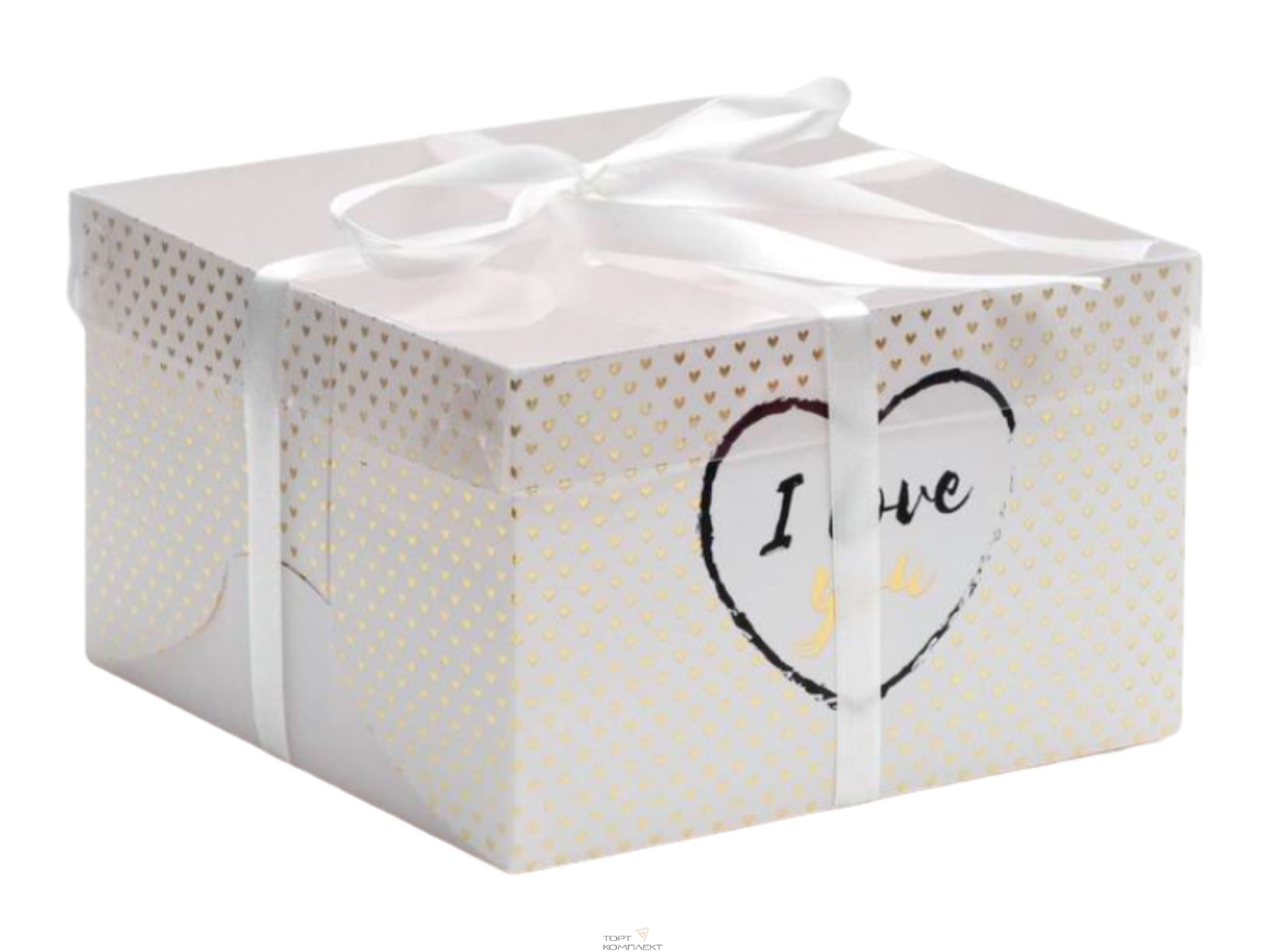 Коробка для 4  капкейков I love You, 16 × 16 × 10 см