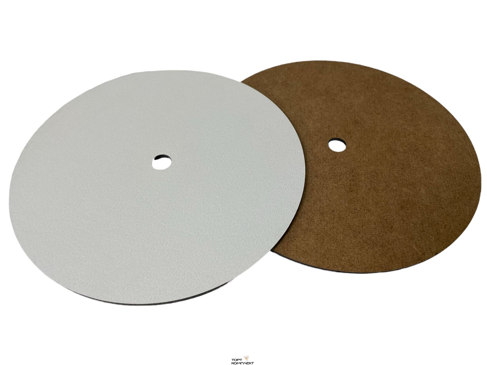 Подложка ХДФ 3 мм с отверстием 12 мм белая