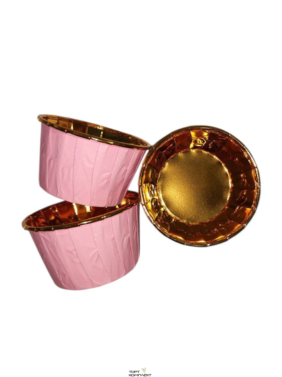 Капсула жиростойкая для капкейка 25 шт 50х40 Коричнево-розовый