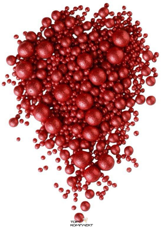 Посыпка рисовая Блеск №706 красный 50гр