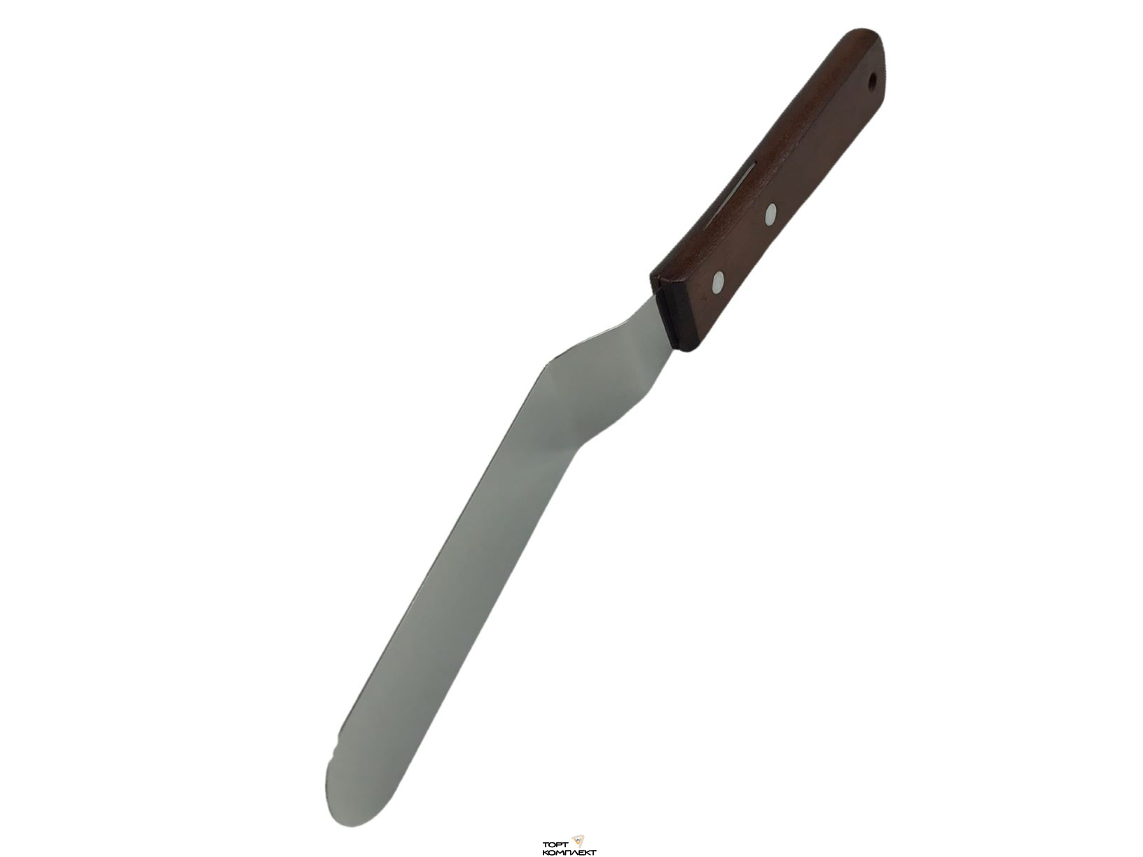 Лопатка-палетка с деревянной ручкой, изогнутая, 26,5x3x2,5 см, рабочая часть 14,5 см