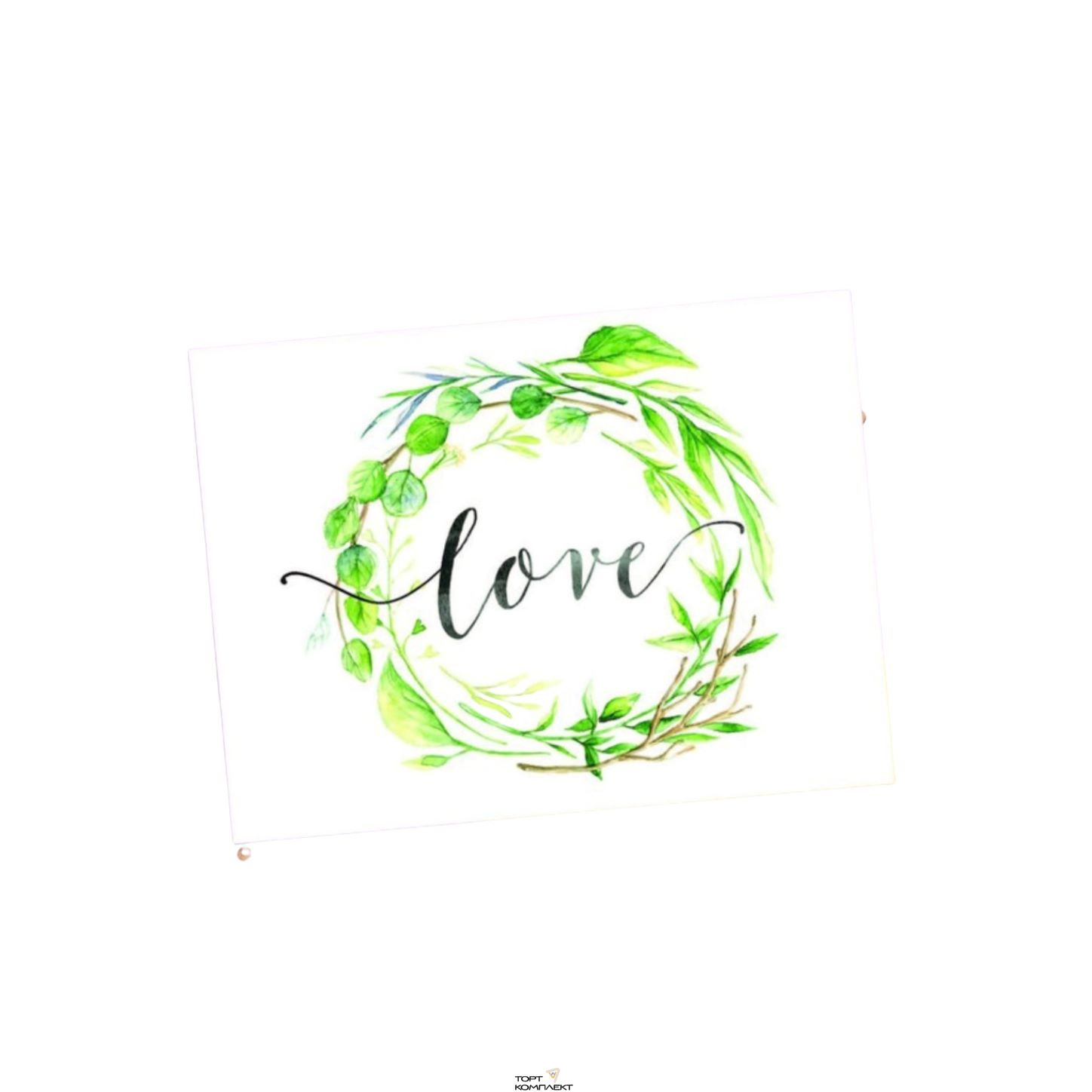 Открытка‒комплимент «Love венок», 8 × 6 см 