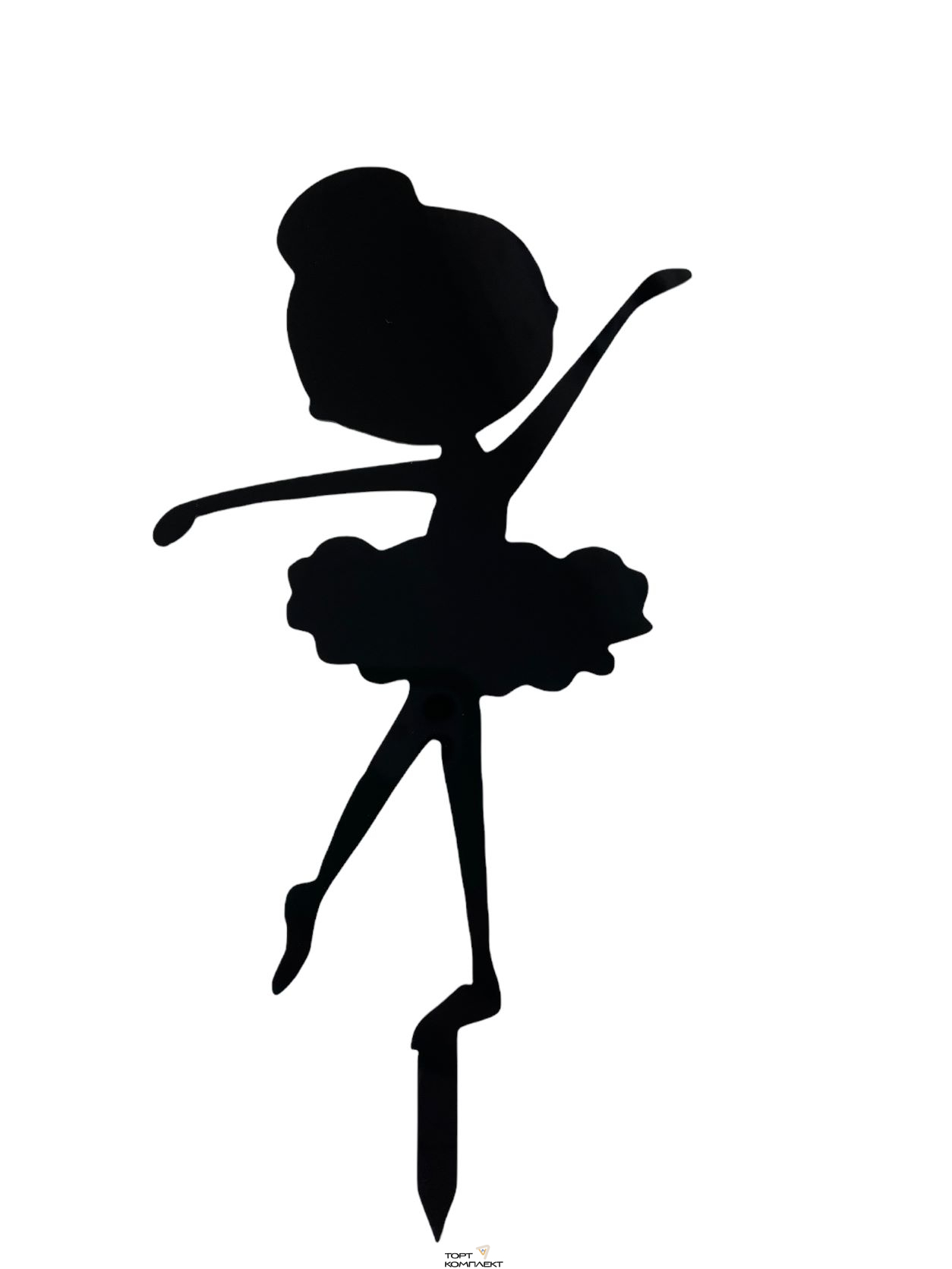 Топпер "Балерина маленькая" черный, акрил 15см