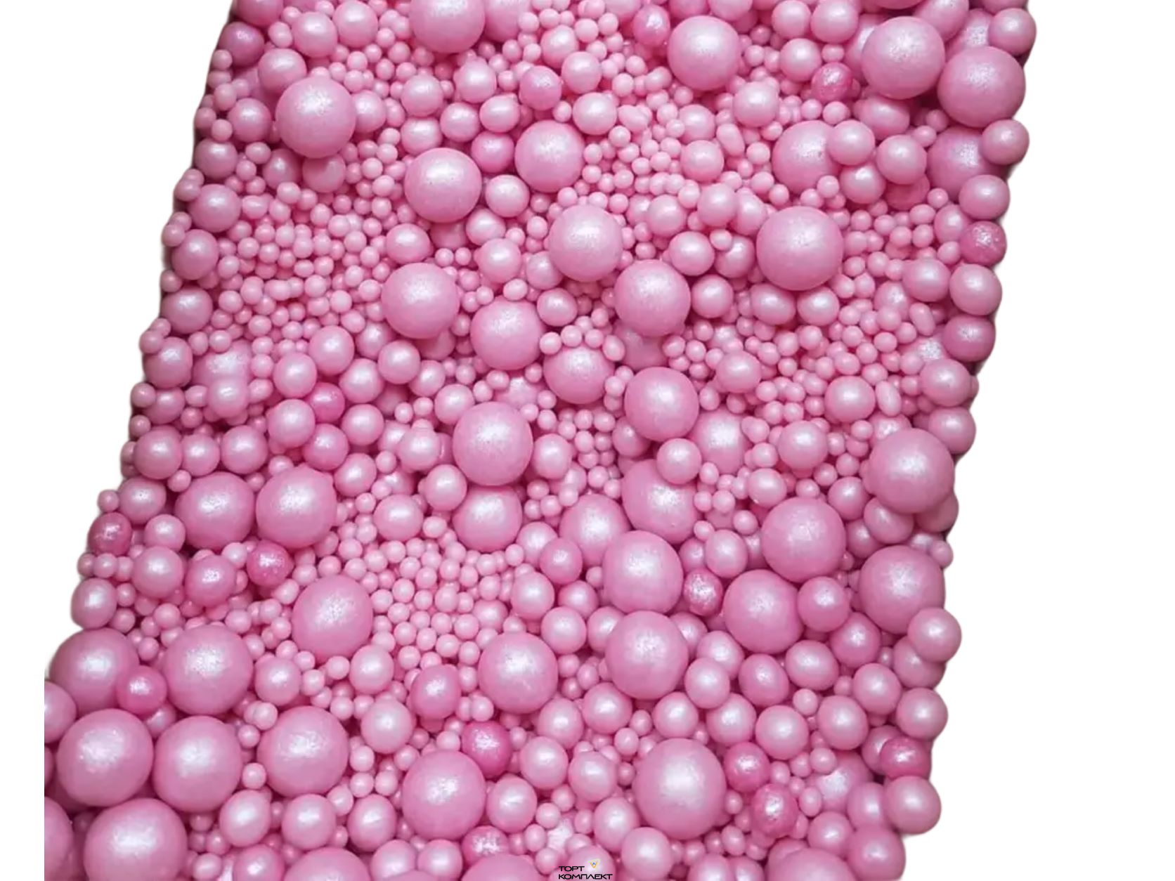 Посыпка рисовая №105 Жемчуг розовый микс 50гр