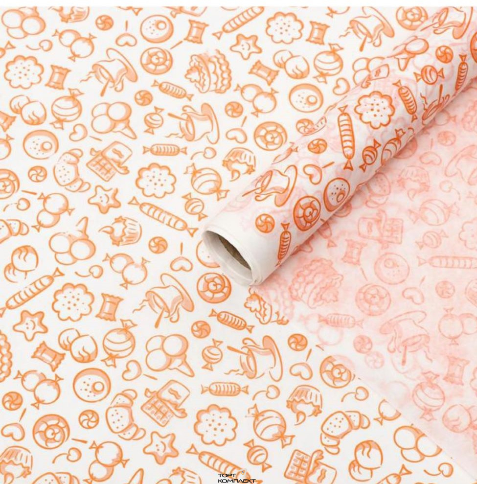 Бумага силиконизированная Горох  желтый 38см х 5 м