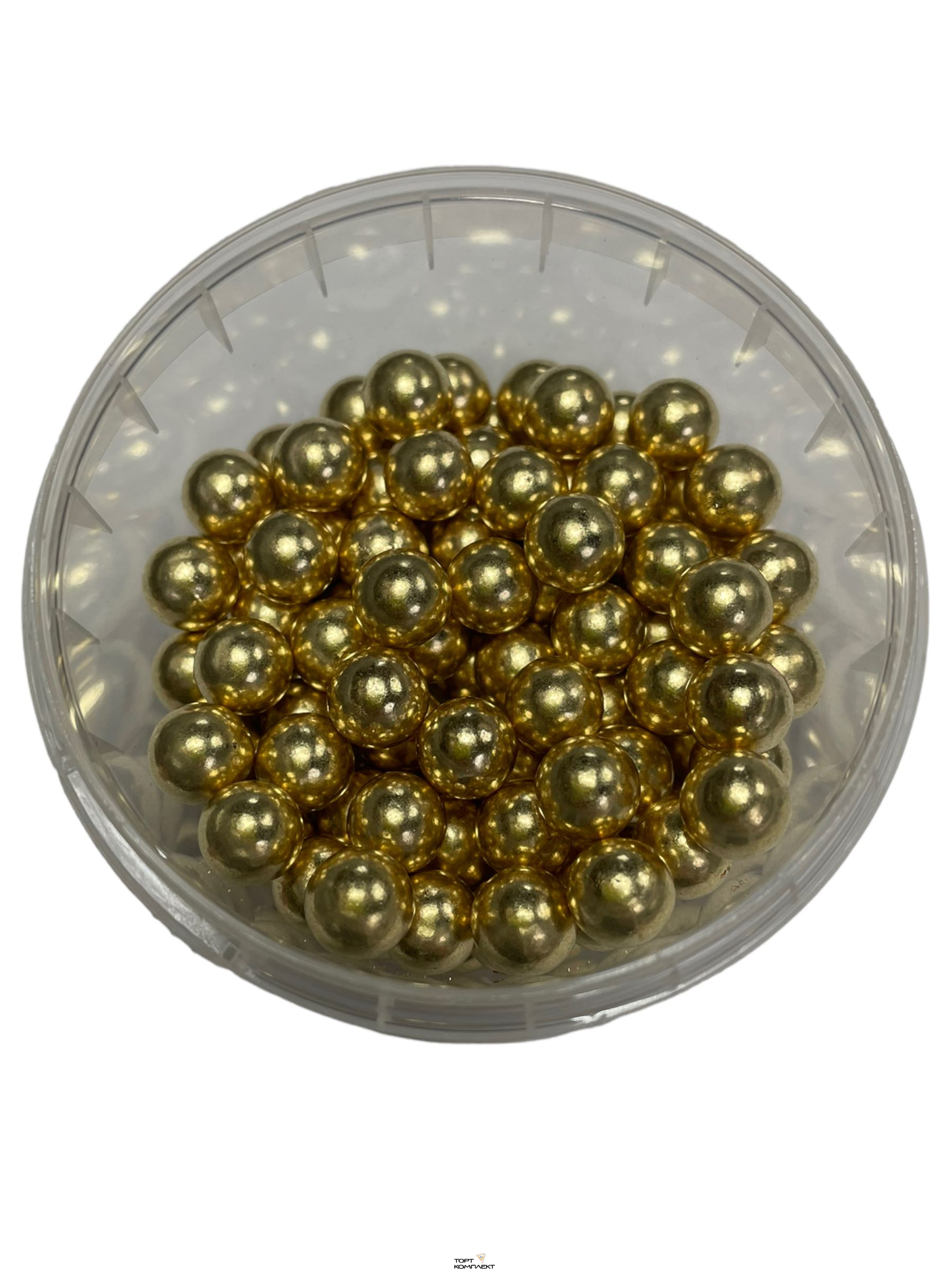 Посыпка кондитерская "Шарики 8 мм" золото 50 гр 