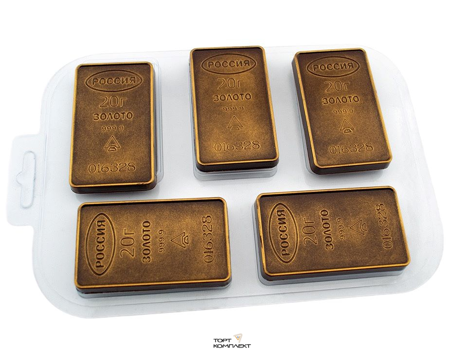 Форма пластиковая для шоколада " Золото 20гр" 