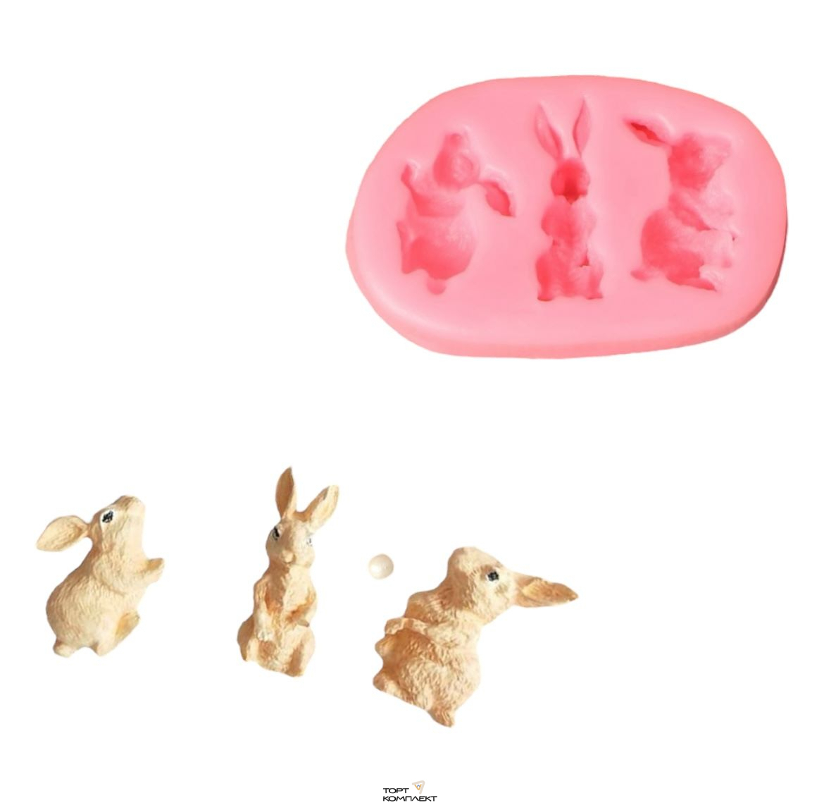 Молд  "Кролик" 8х5х1см 