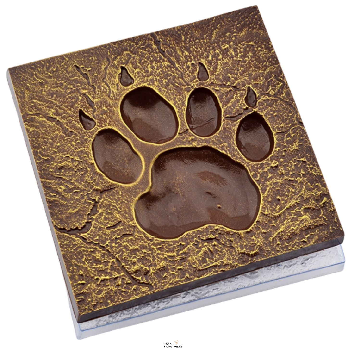 Форма пластиковая для шоколада " Отпечаток тигра " 