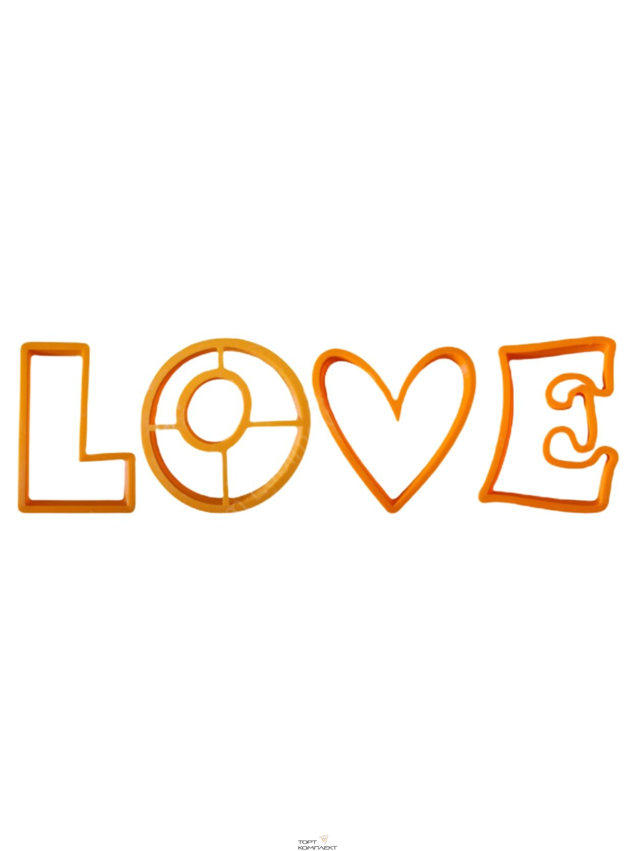 Набор форм для пряников "LOVE 3" 10см