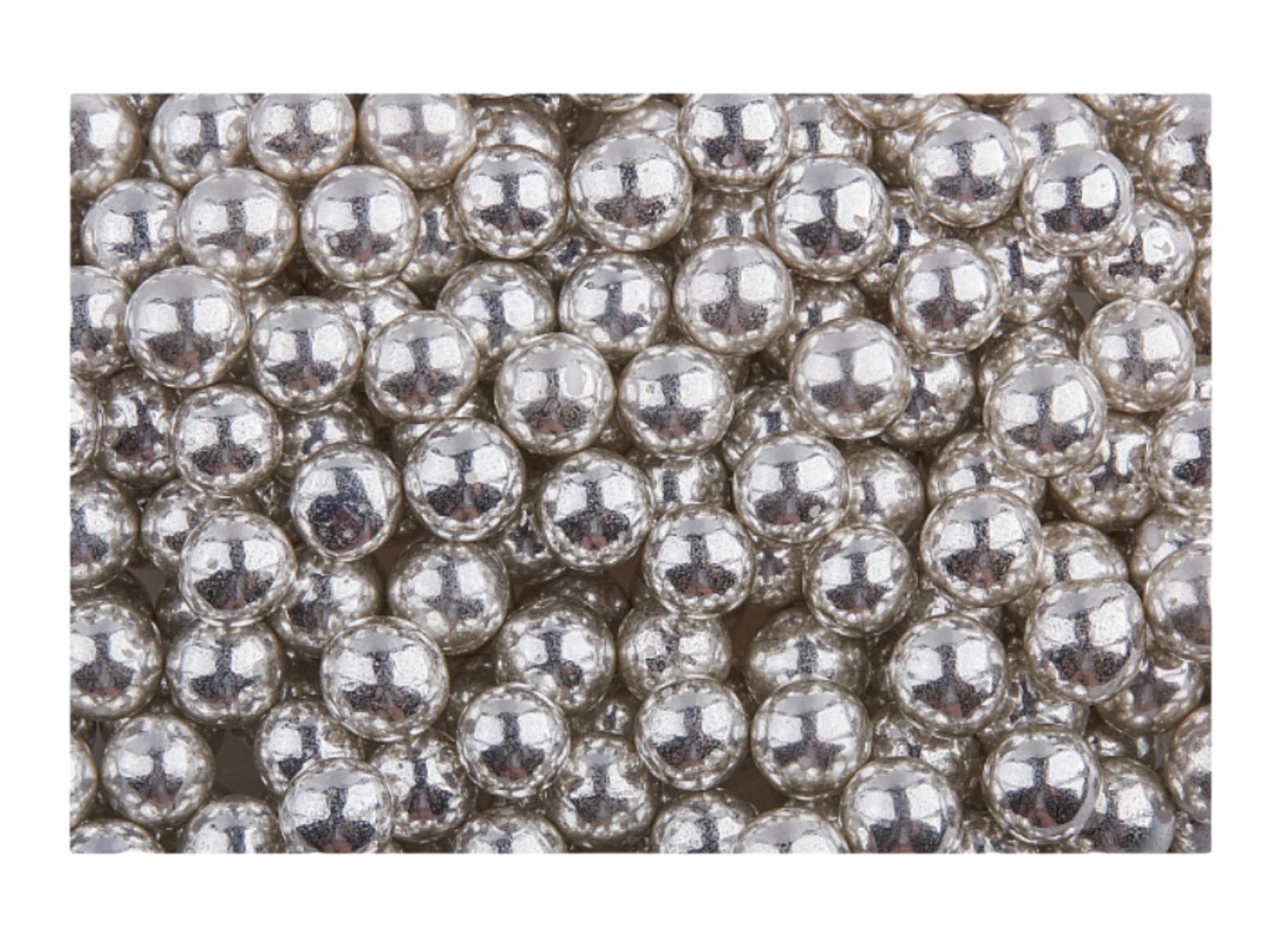 Посыпка кондитерская "Шарики 8 мм" серебро 50 гр 