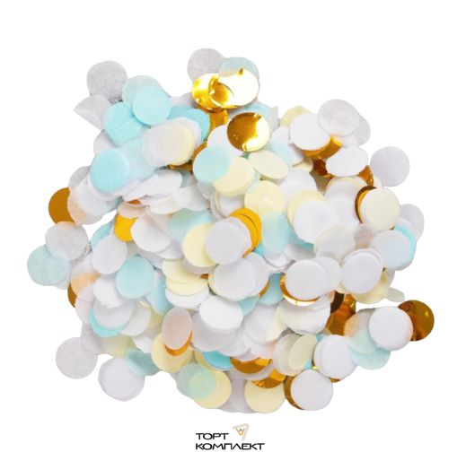 Наполнитель Конфетти золото-голубой 20гр