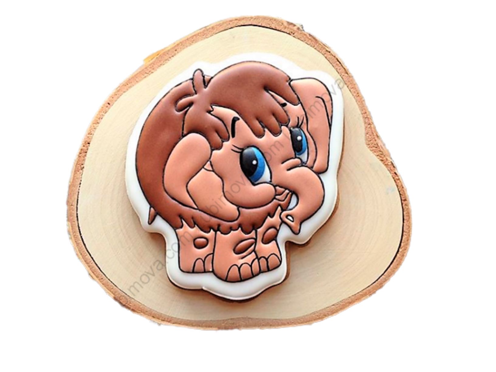 Форма  с трафаретом для пряников  "Мамонтенок" 13см