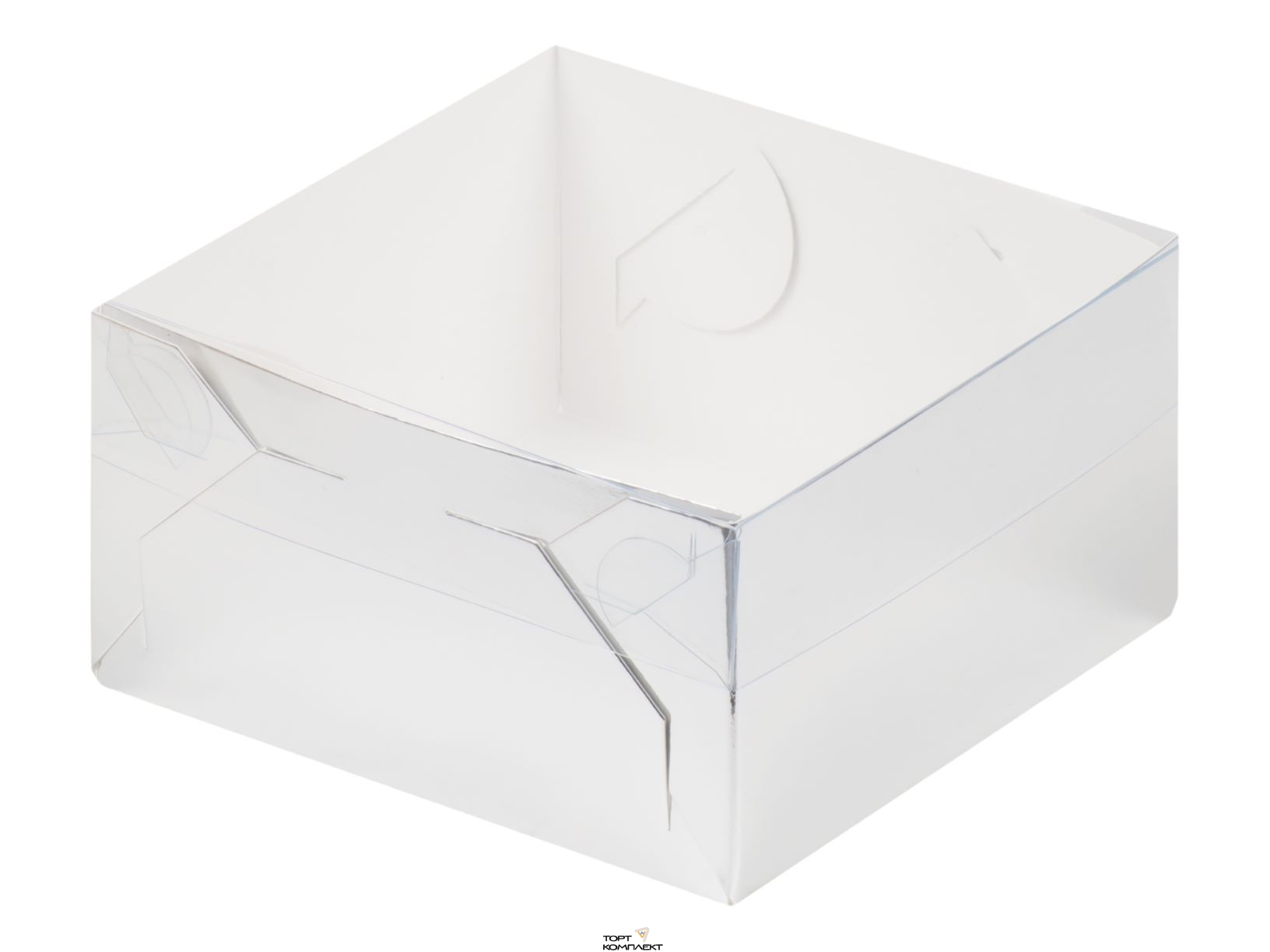 Коробка под зефир 15,5*15,5*6см Серебро