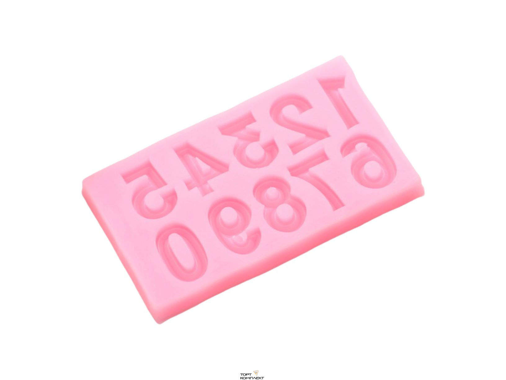 Молд 10x5,7x0,7 см "Цифры с объемом"