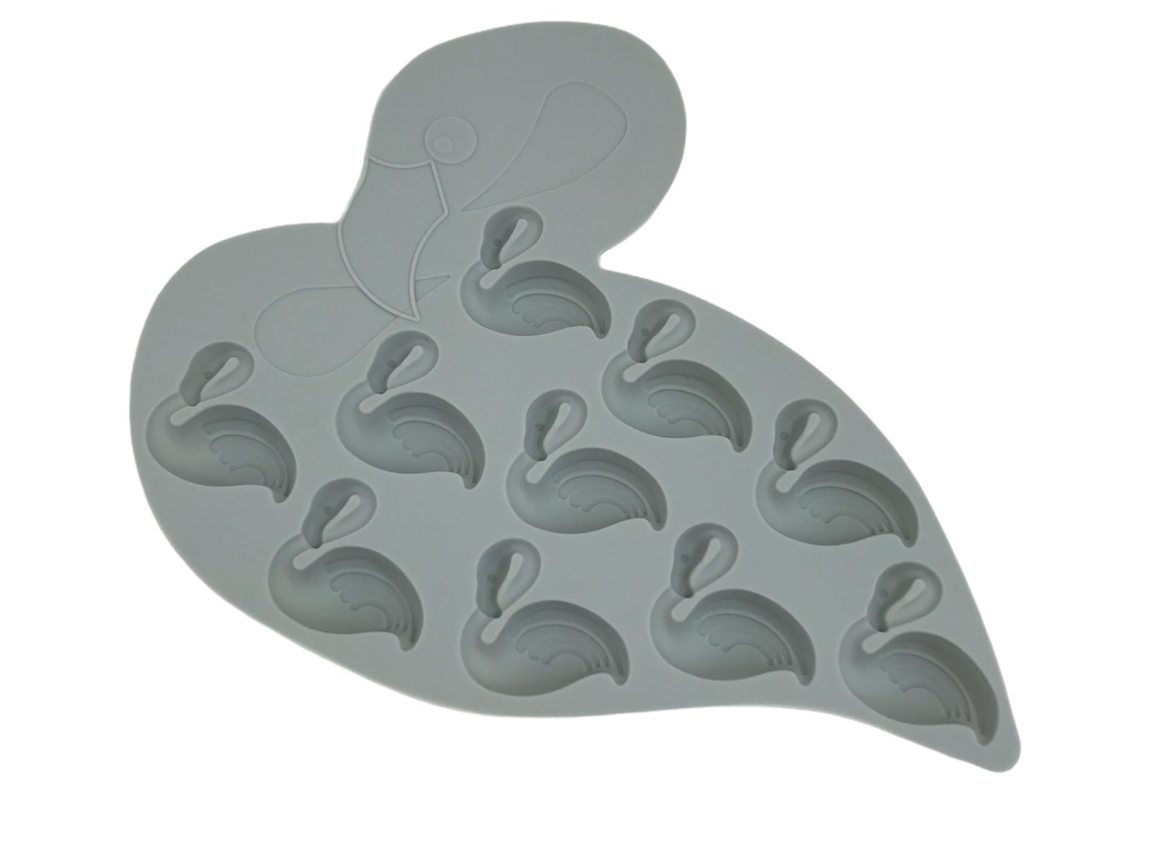 Форма для льда и шоколада 10 ячеек 20,5х16х1,5 см (3,5х3,2 см) "Фламинго"