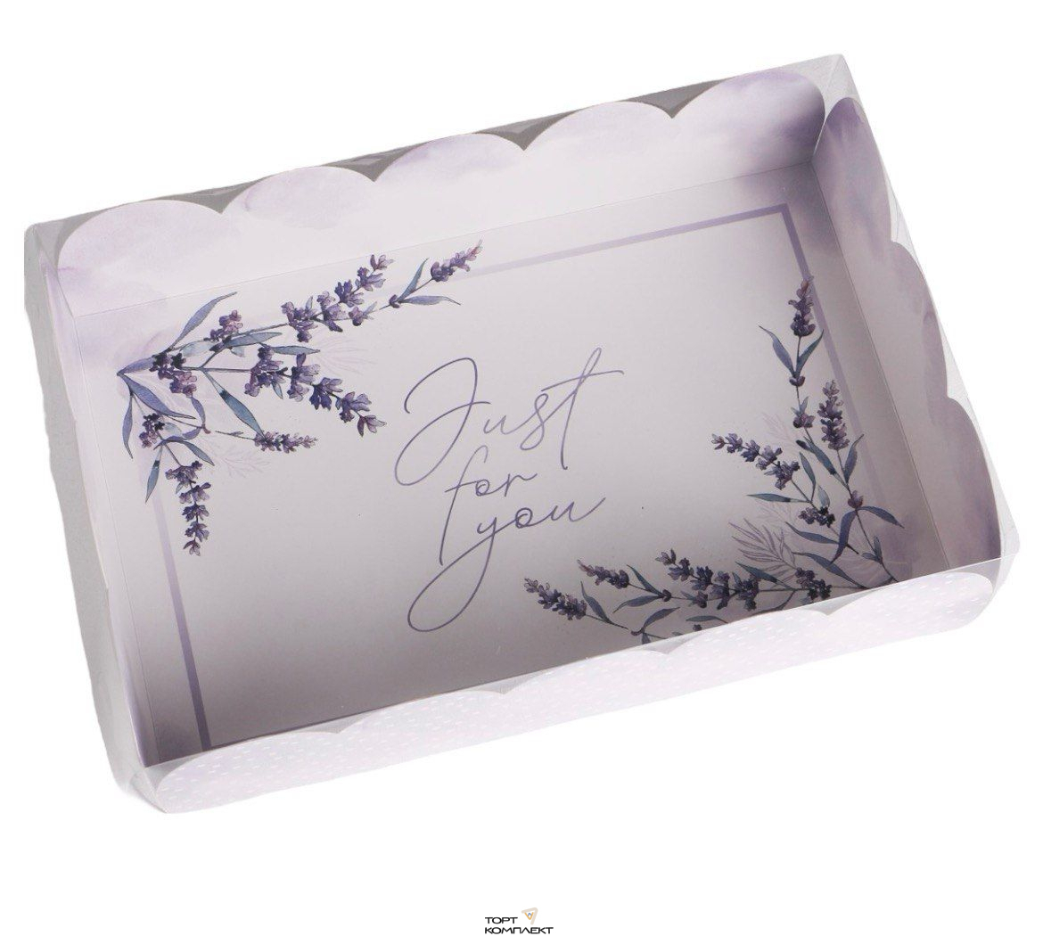 Коробка подарочная с PVC-крышкой «Just for you», 20×30×8 см 