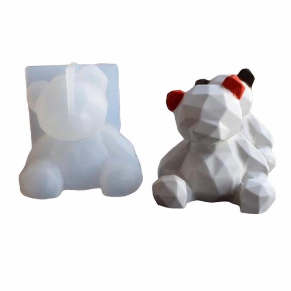 Силиконовый молд 3D "Мишка геометрический"